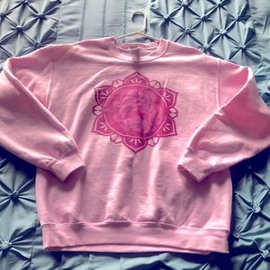 Pink Medusa Screen Print Sweatshirt